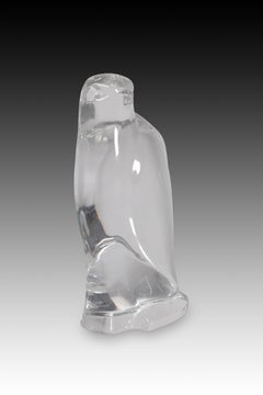 Hawk or falcon figurine. Glass. Natchmann, Germany, 20th century.