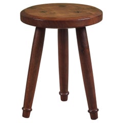 Vintage Hawk & Stone Claro Walnut Milking Stool