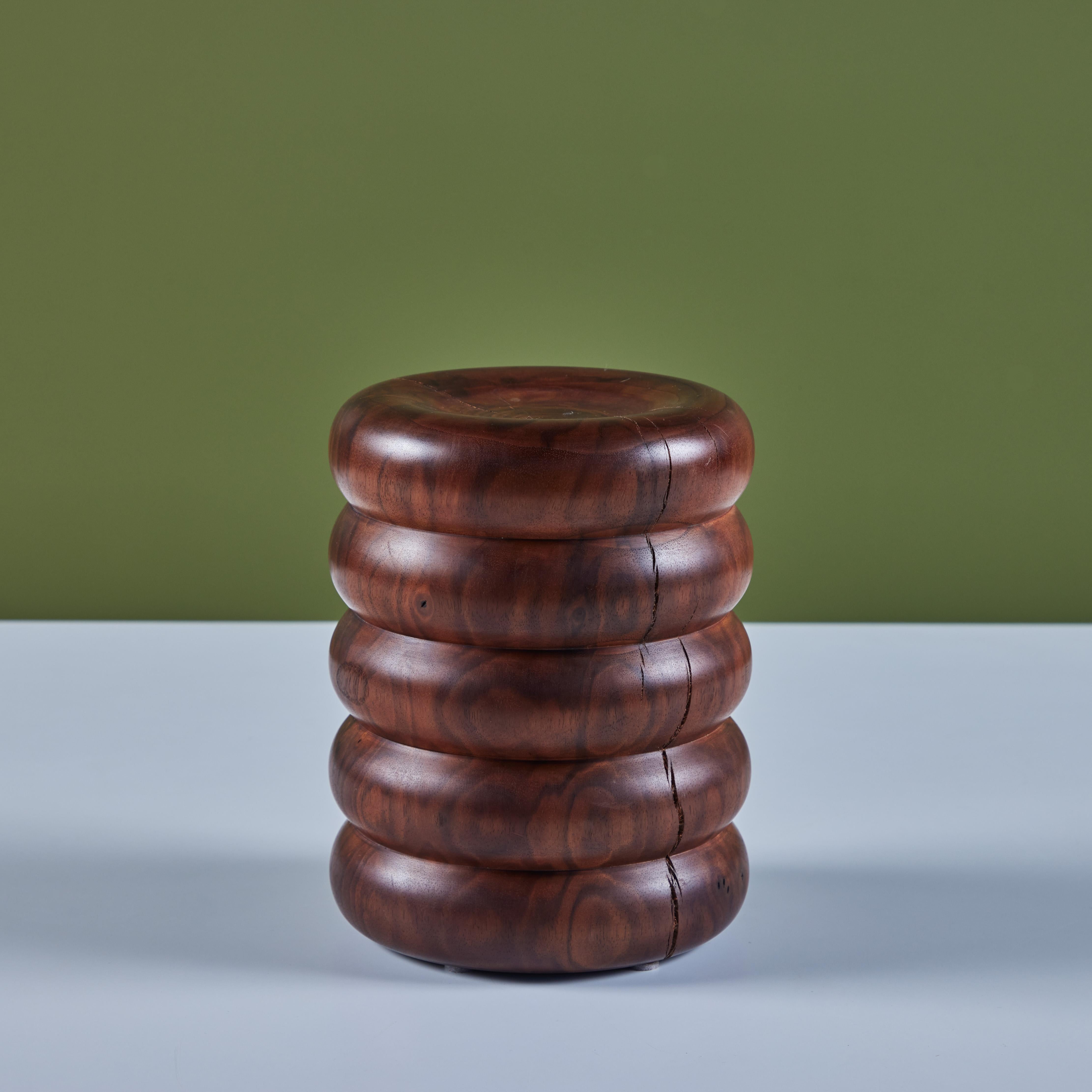 Hawk & Stone Claro Walnut Ribbed Stand For Sale 1