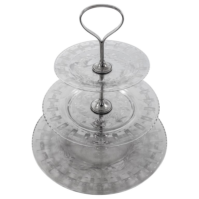 Hawkes 3 Tier Sterling Server For Sale At 1stdibs
