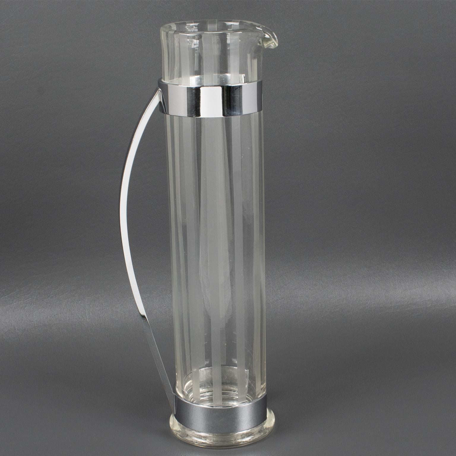 Hawkes Art Deco Handgeblasenes Glas-Bargeschirr mit Wolkenkratzer-Cocktail- Martiniglas-Misch im Angebot 7
