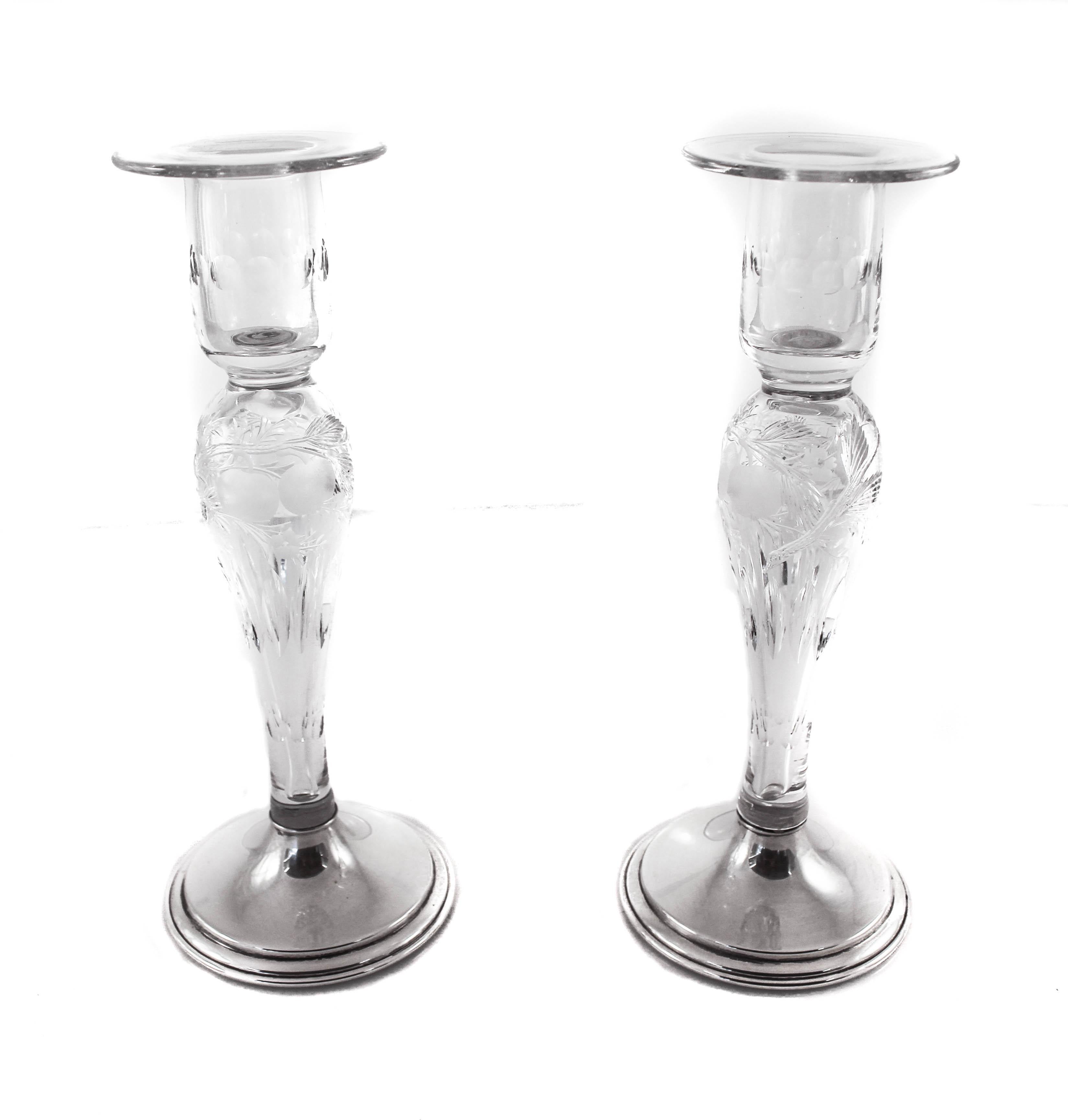 Hawkes Candlesticks and Bowl For Sale 1
