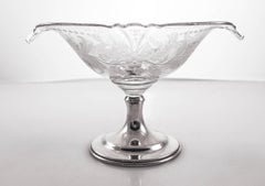 Hawkes Crystal and Sterling Compotes