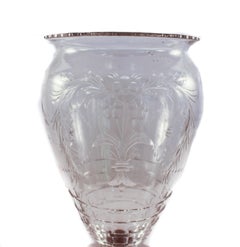 Hawkes Crystal and Sterling Vase