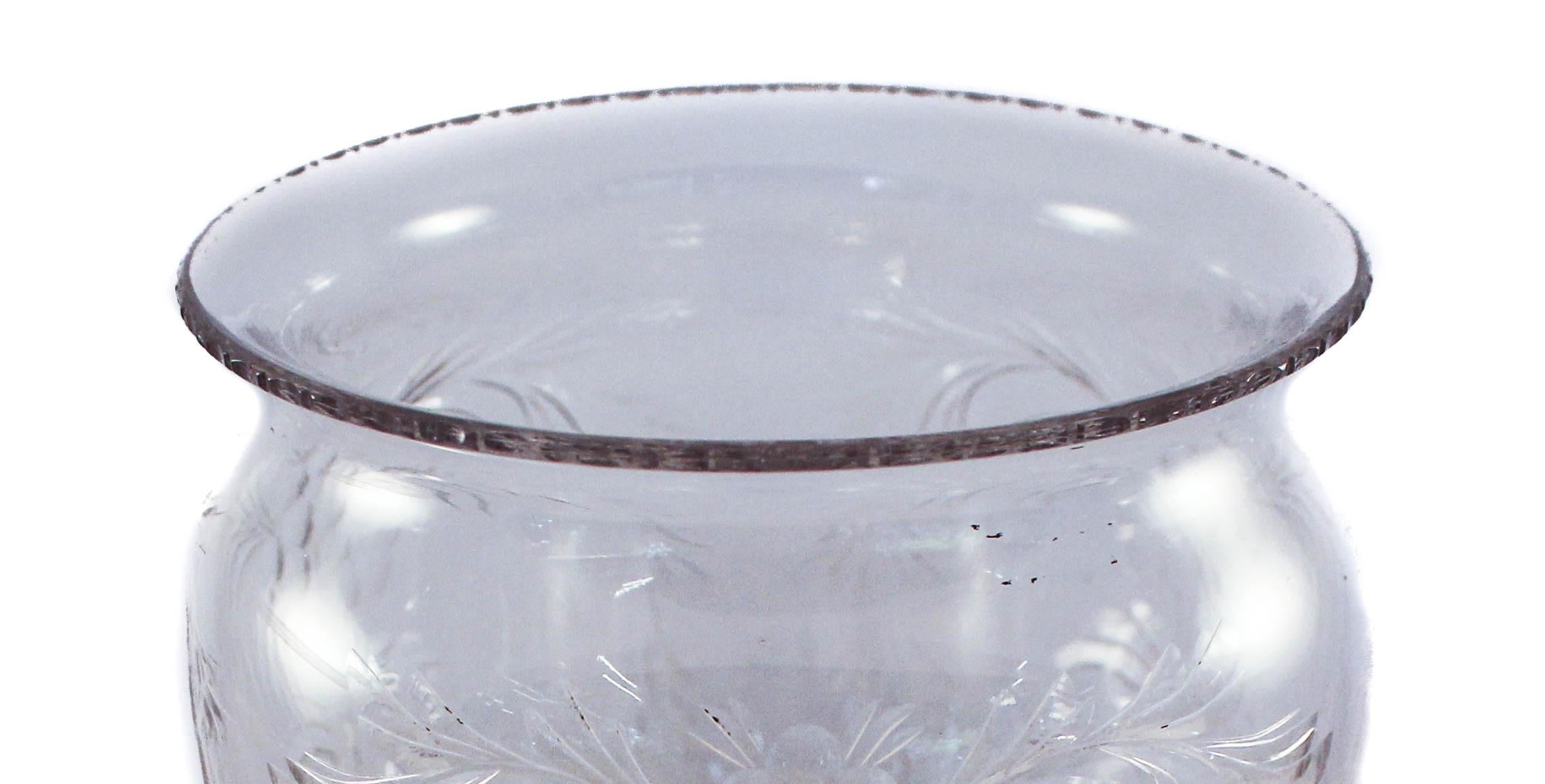 Hawkes Vase aus Kristall und Sterlingsilber im Zustand „Hervorragend“ im Angebot in Brooklyn, NY