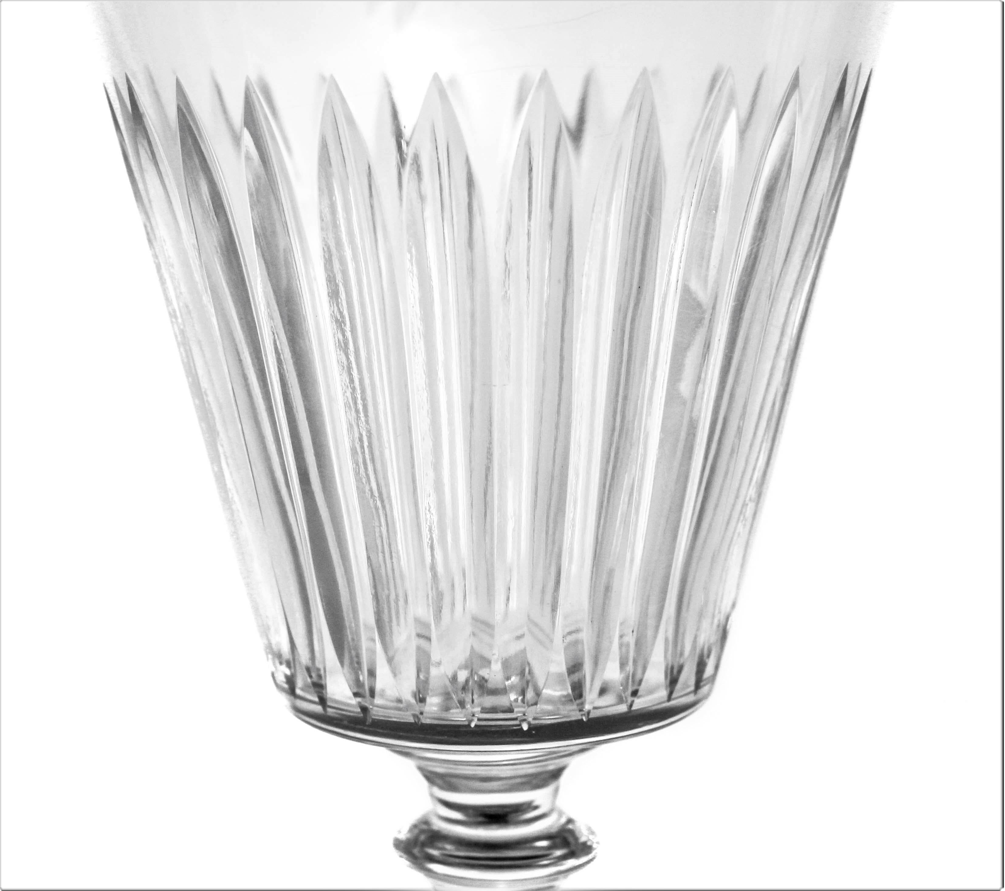 American Hawkes Crystal and Sterling Vase For Sale