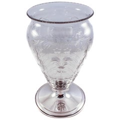 Hawkes Crystal and Sterling Vase