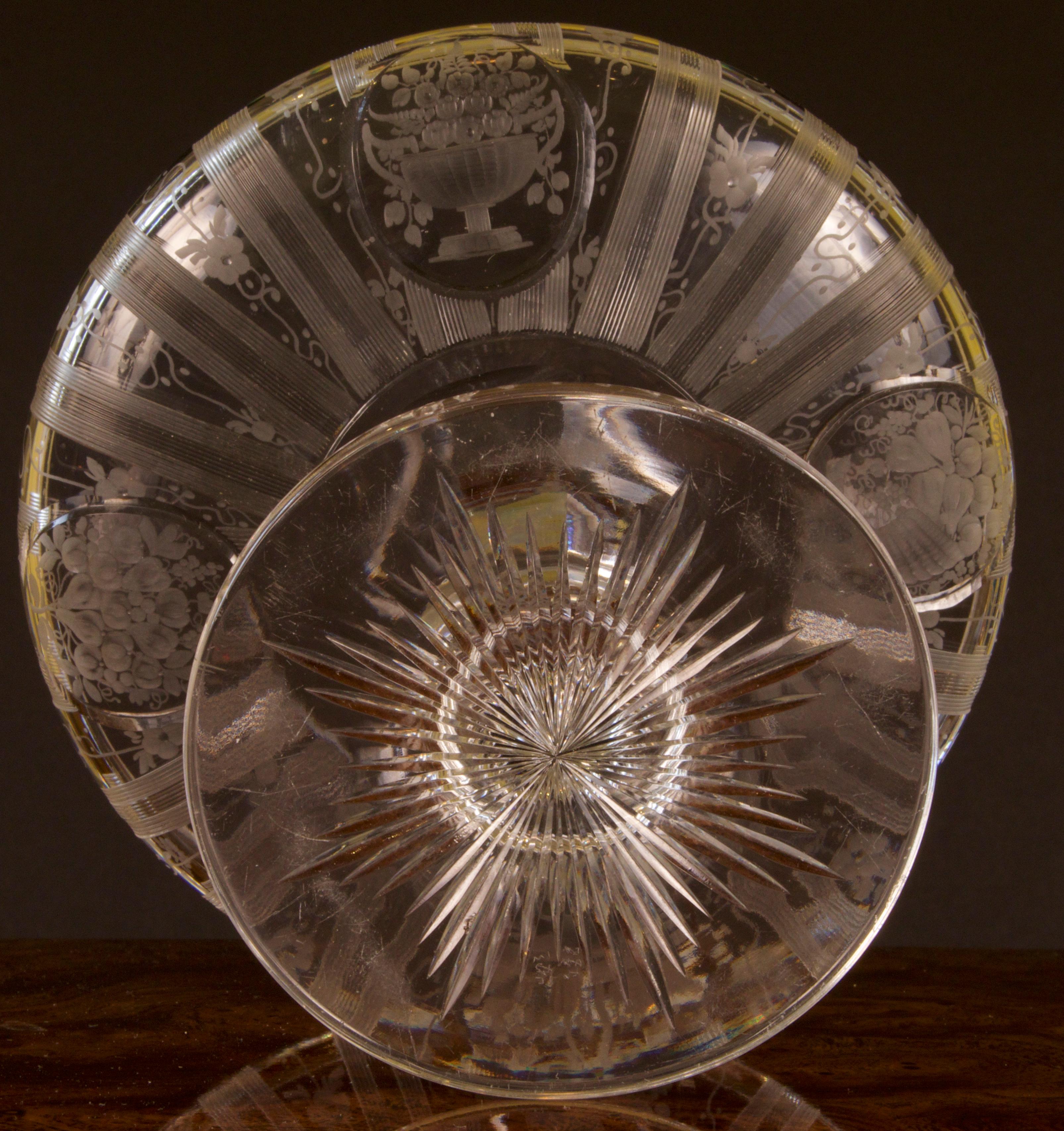 Hawkes Engraved Compote For Sale 3