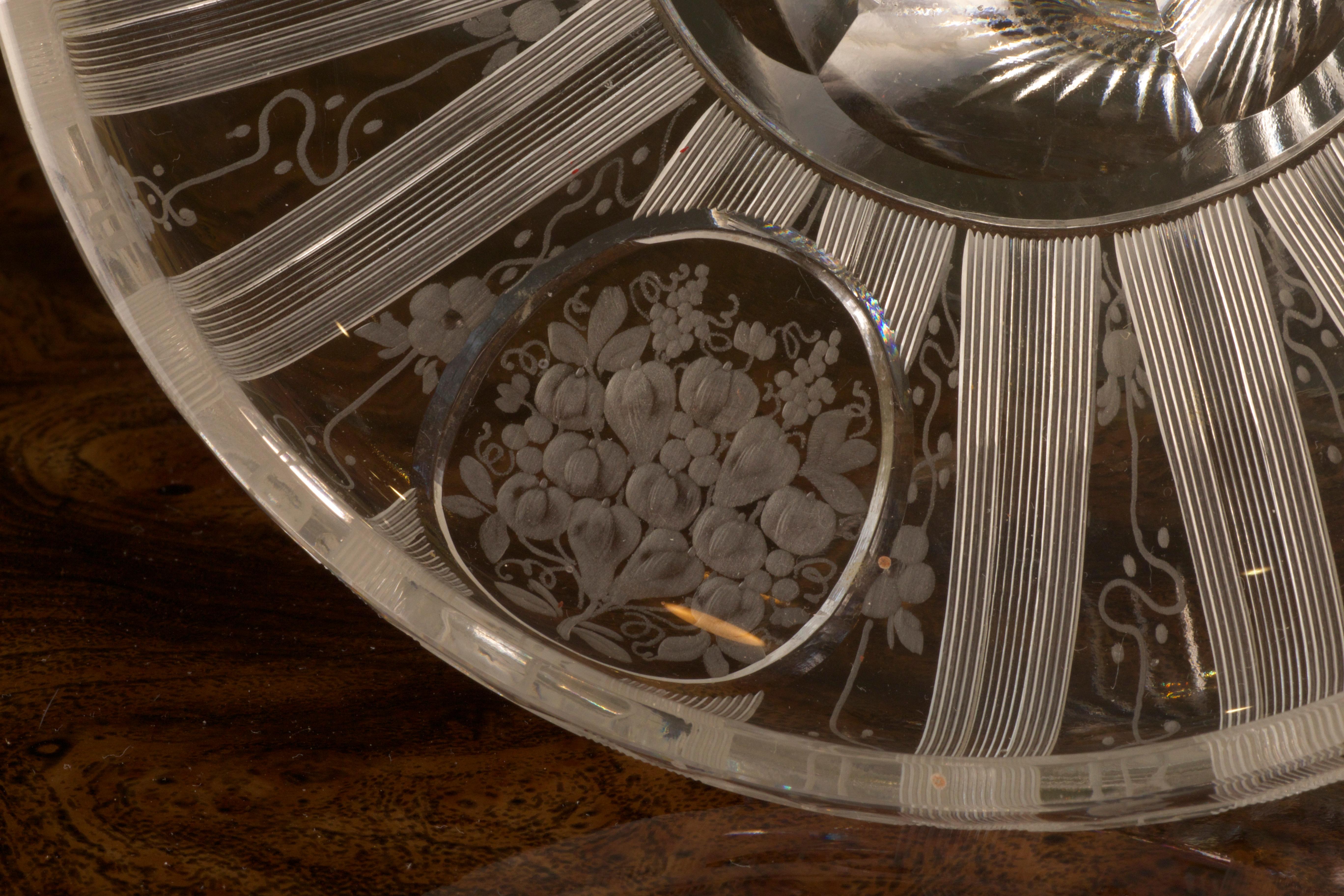 Hawkes Engraved Compote For Sale 2