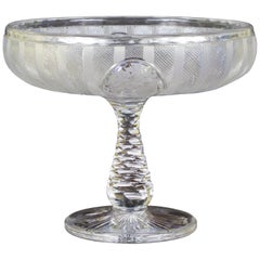 Antique Hawkes Engraved Compote