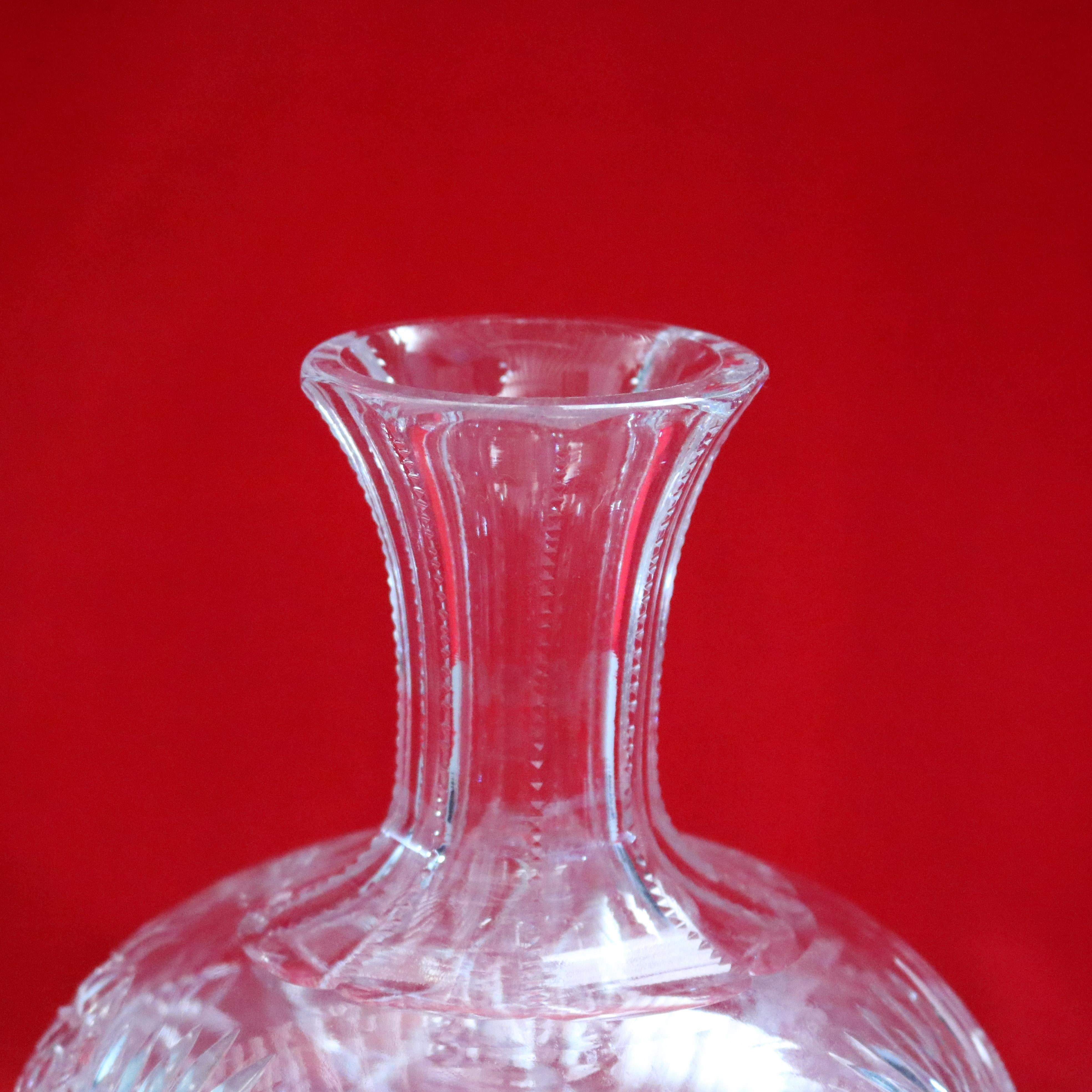 american brilliant cut glass decanter