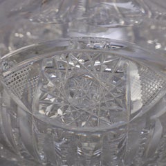 Hawkes School American Brilliant Cut Glass Wine Carafe, 20th Century
