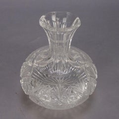 Hawkes School American Brilliant Cut Glass Wine Carafe, 20th Century
