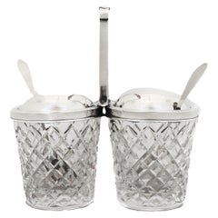 Hawkes Sterling & Crystal Condiment Holder