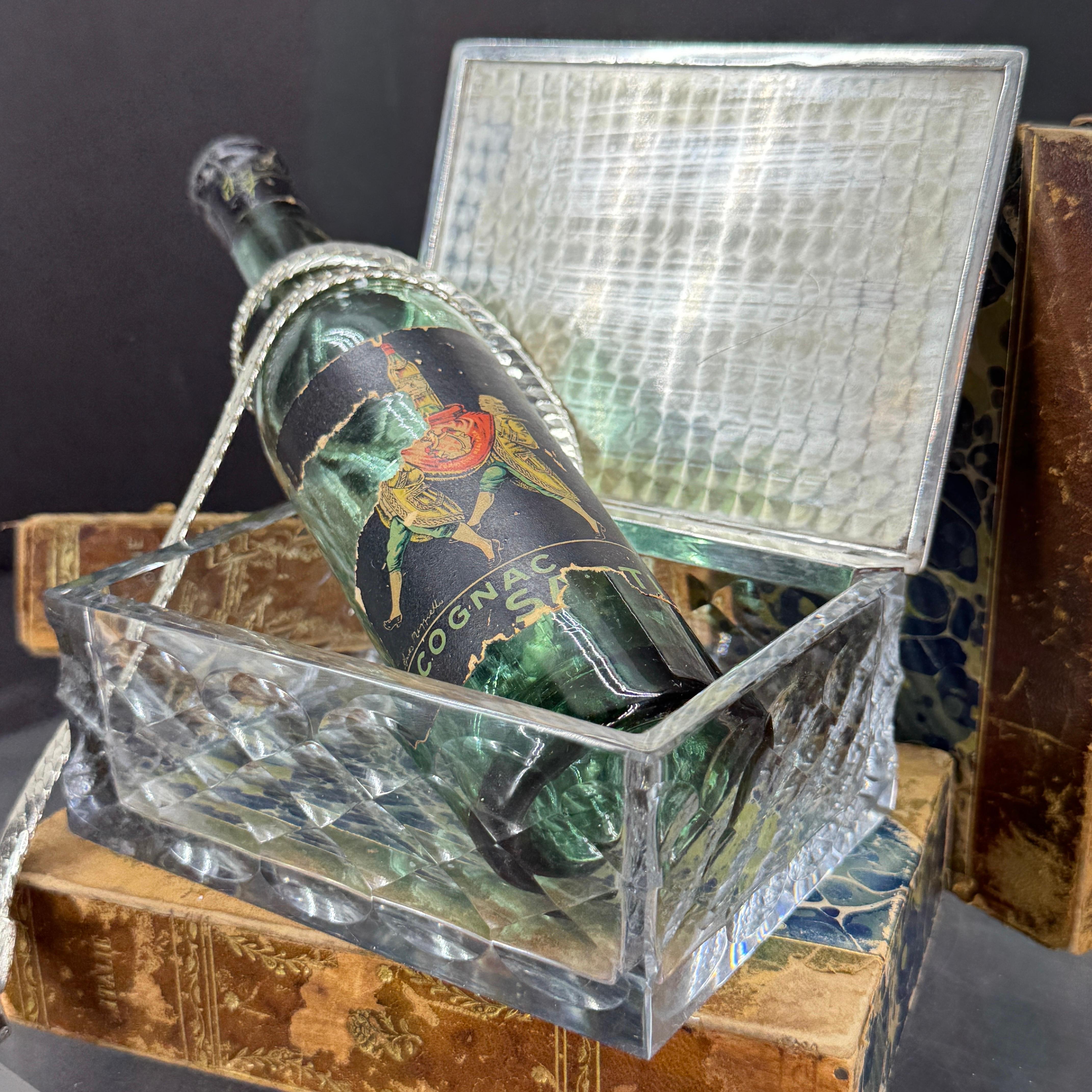 Scatola rettangolare Hawkes in argento e cristallo, anni '50 in vendita 10