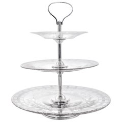 Antique Hawkes Three-Tier Dessert Holder