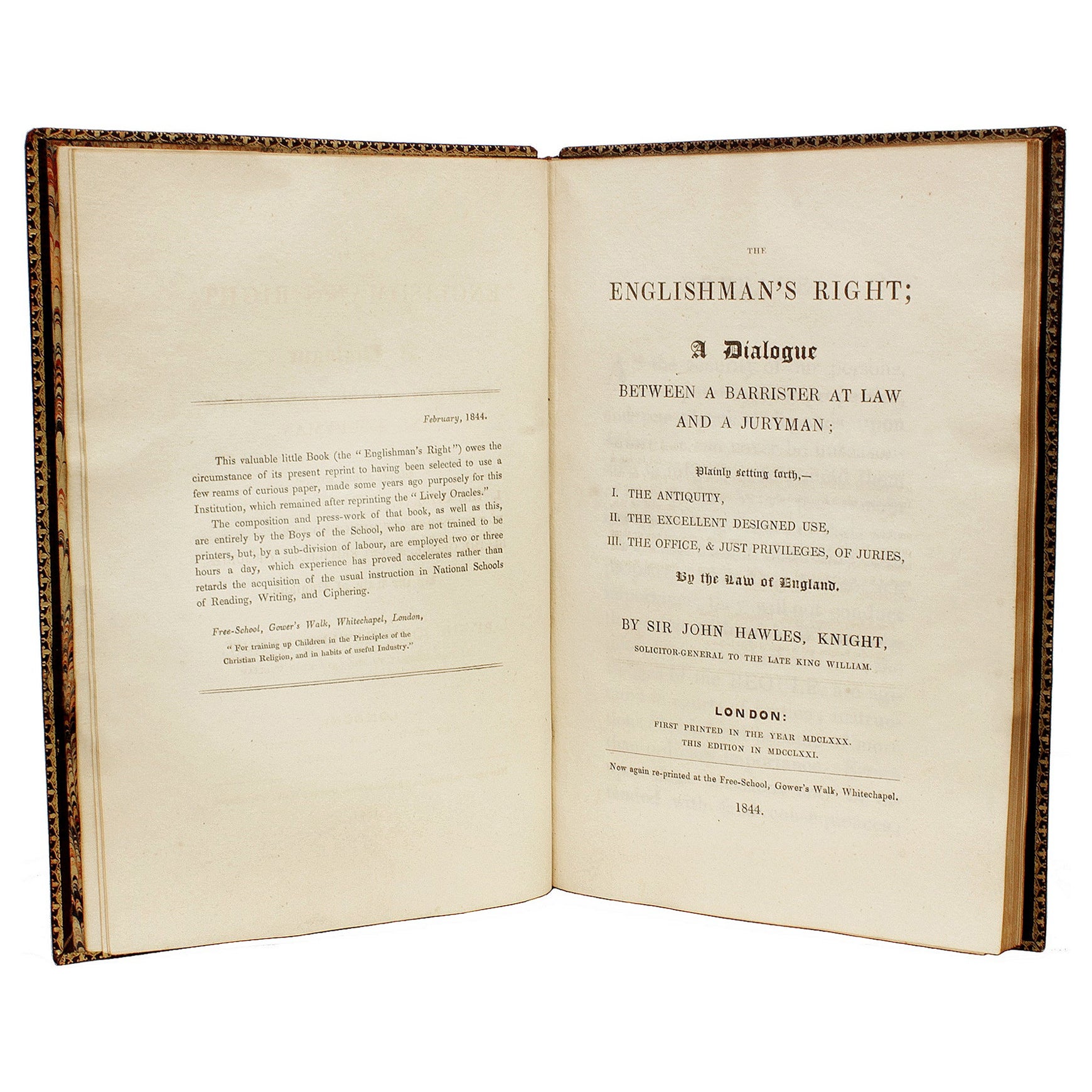 HAWLES Englishman's Right A Dialogue between a Barrister at Law & a Juryman 1844 For Sale