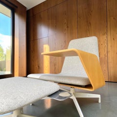 HAWORTH Harbor Work Lounge Chair Nicolai Czumaj-Bront  Genuine Suede & Oak