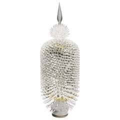 Haworthia, Is a Clear, Gold and Silver Glass Sculpture by James Lethbridge
