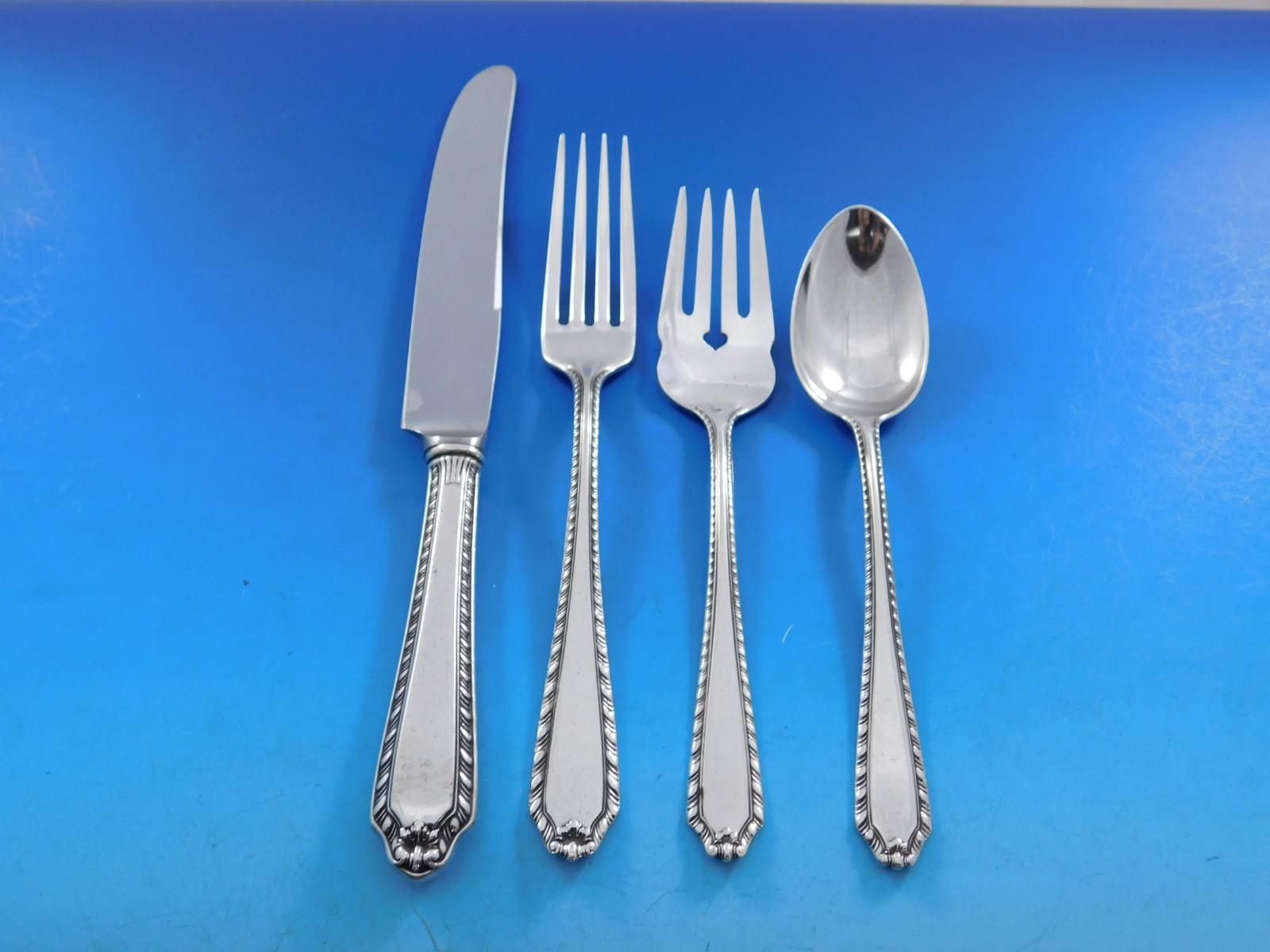 Hawthorne by Reed & Barton Sterling Silver Flatware Set for 8 Service 47 pieces en vente 2
