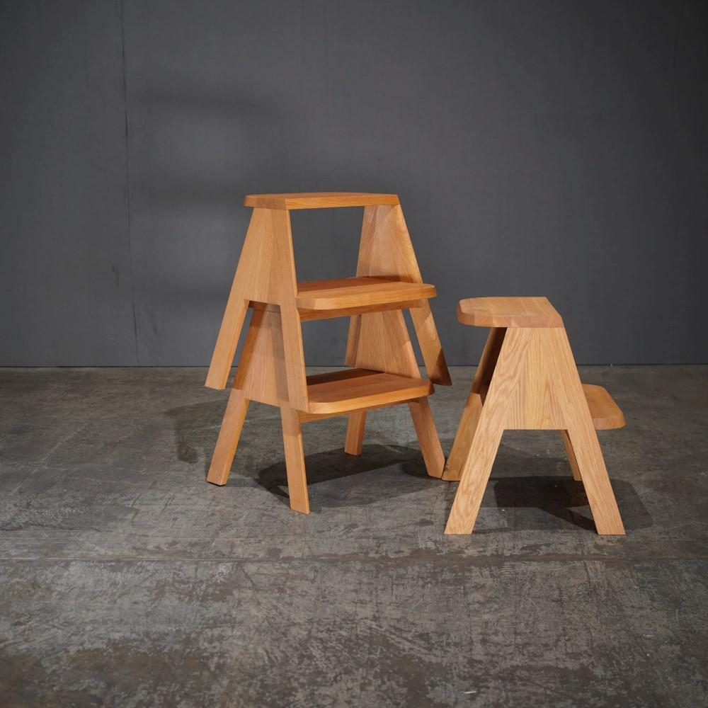 Hay Butler Bewegliche Steps aus Eiche von Shane Schneck, Dreier-Set (Geölt)