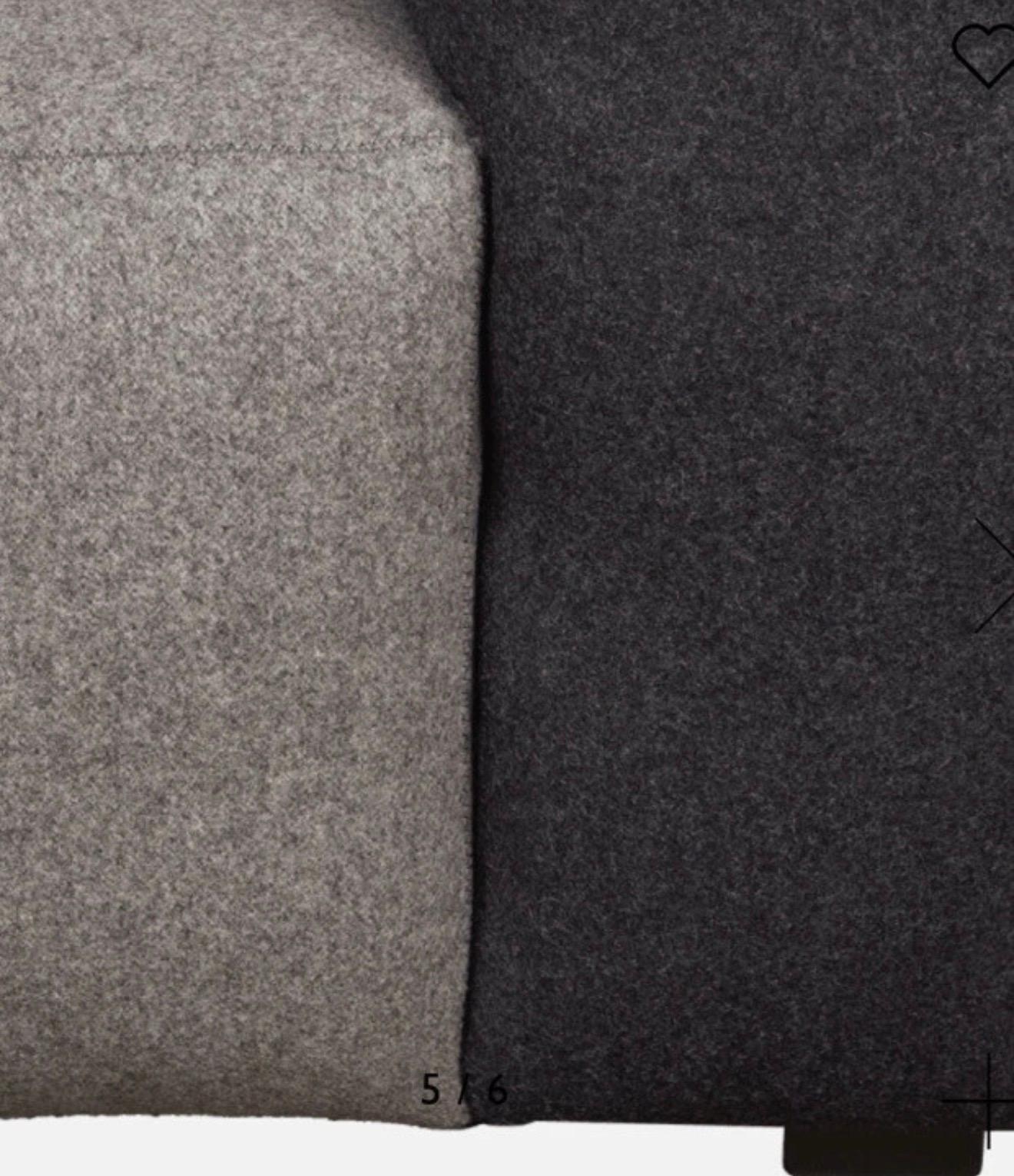 Hay Mags 2.5 Sitzer a herman Miller Brand Schwarz/ Grau (21. Jahrhundert und zeitgenössisch) im Angebot