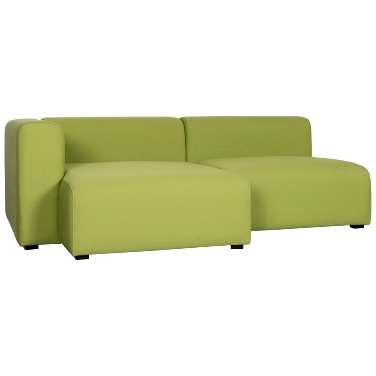 Hay Mags Designer Fabric Sofa Green Corner Couch at 1stDibs