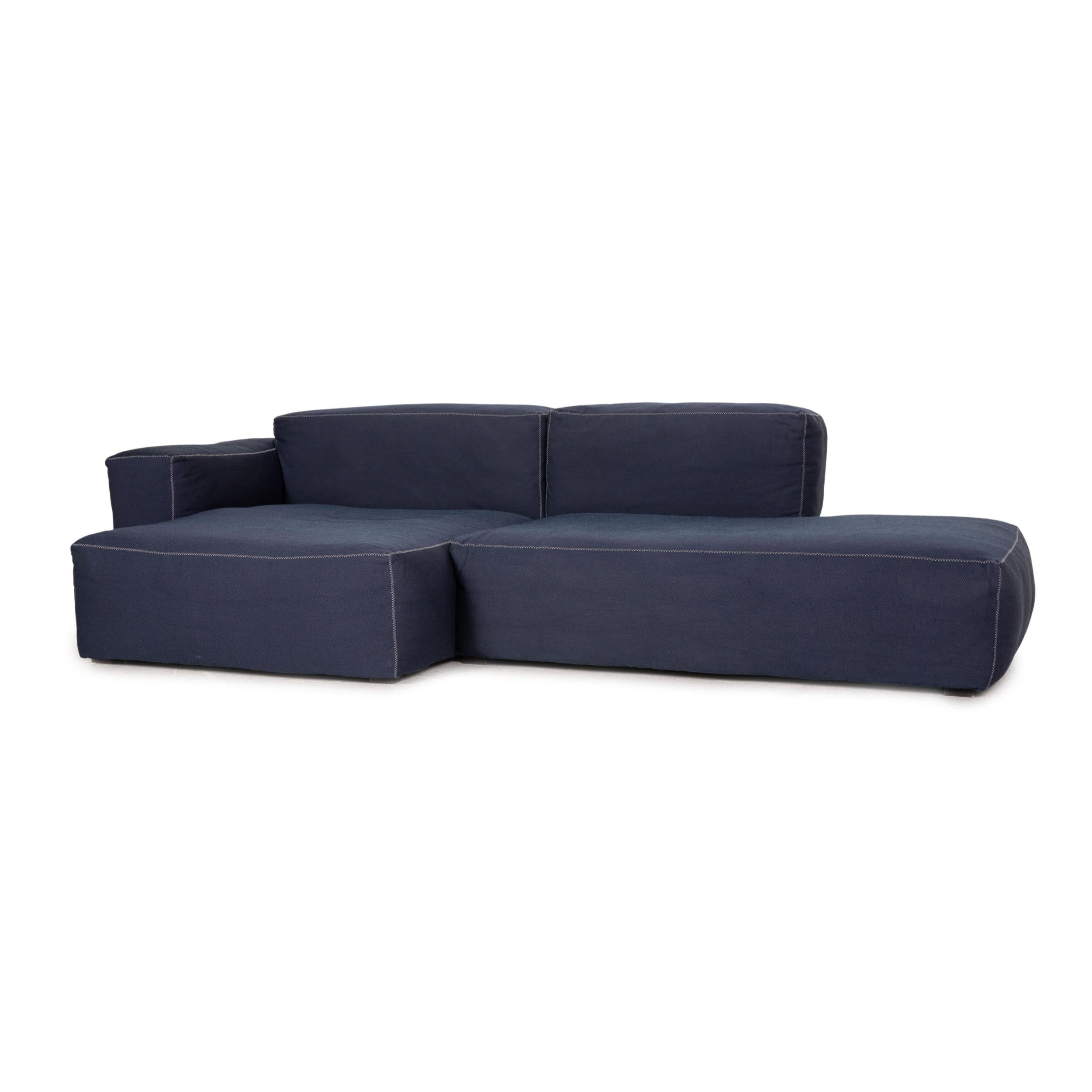 Modern Hay Mags Fabric Sofa Blue Corner Sofa Couch