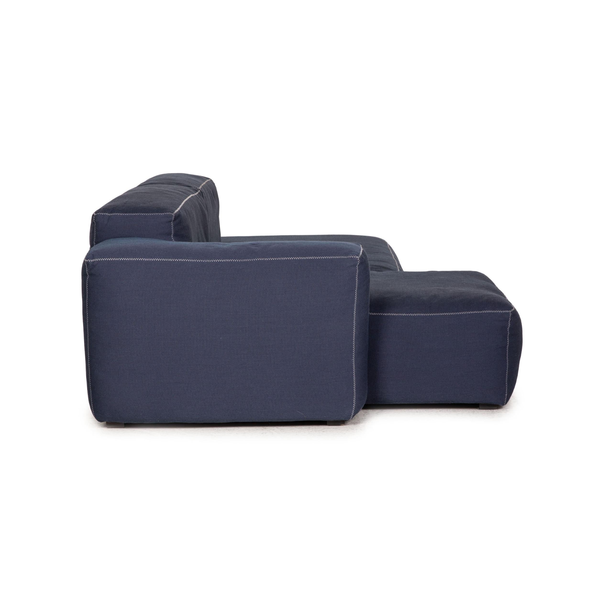 Danish Hay Mags Fabric Sofa Blue Corner Sofa Couch