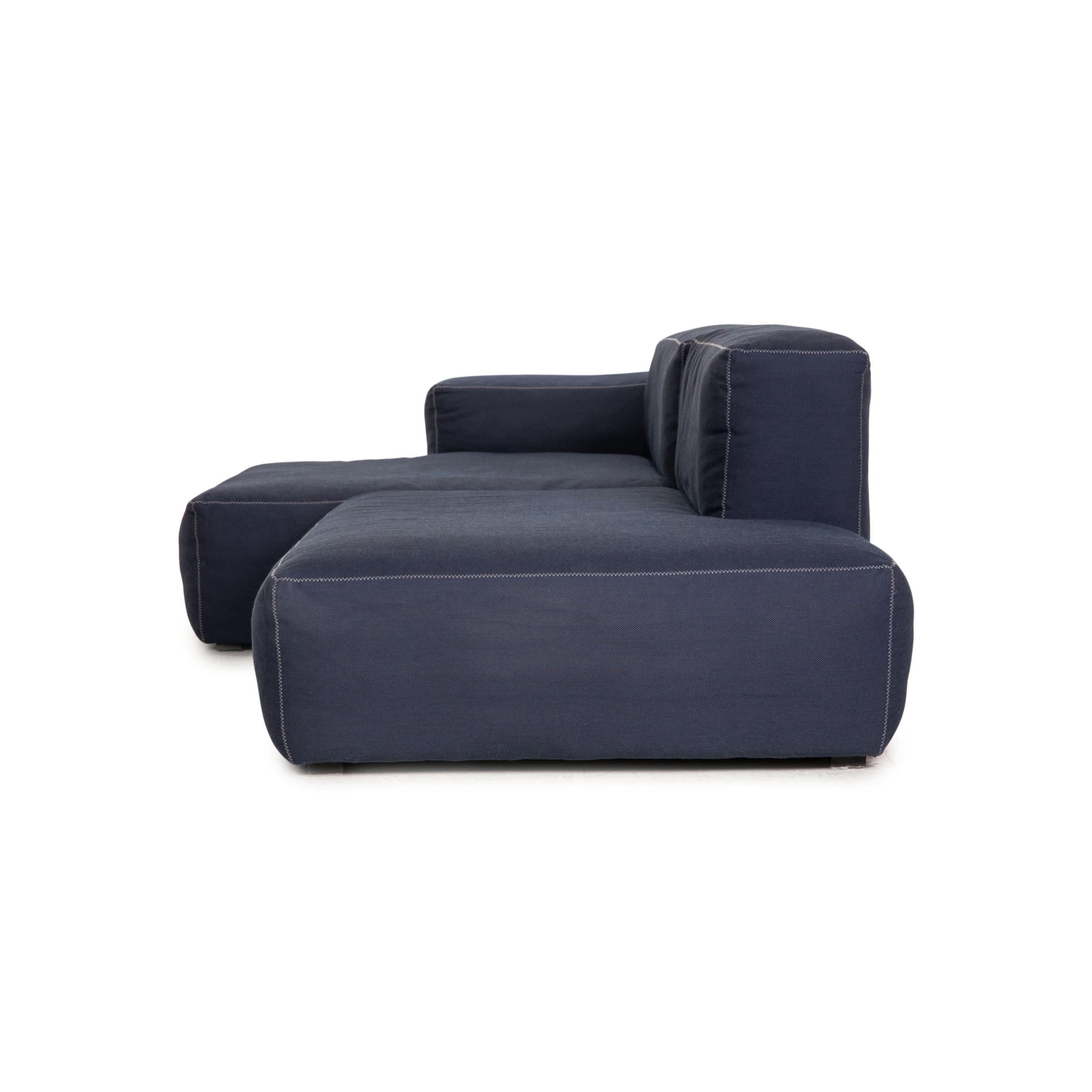 Contemporary Hay Mags Fabric Sofa Blue Corner Sofa Couch