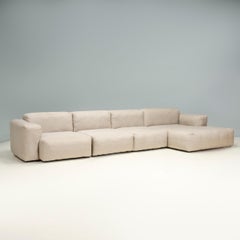 HAY Mags Soft Grey Fabric Modular 4 Seater Sofa