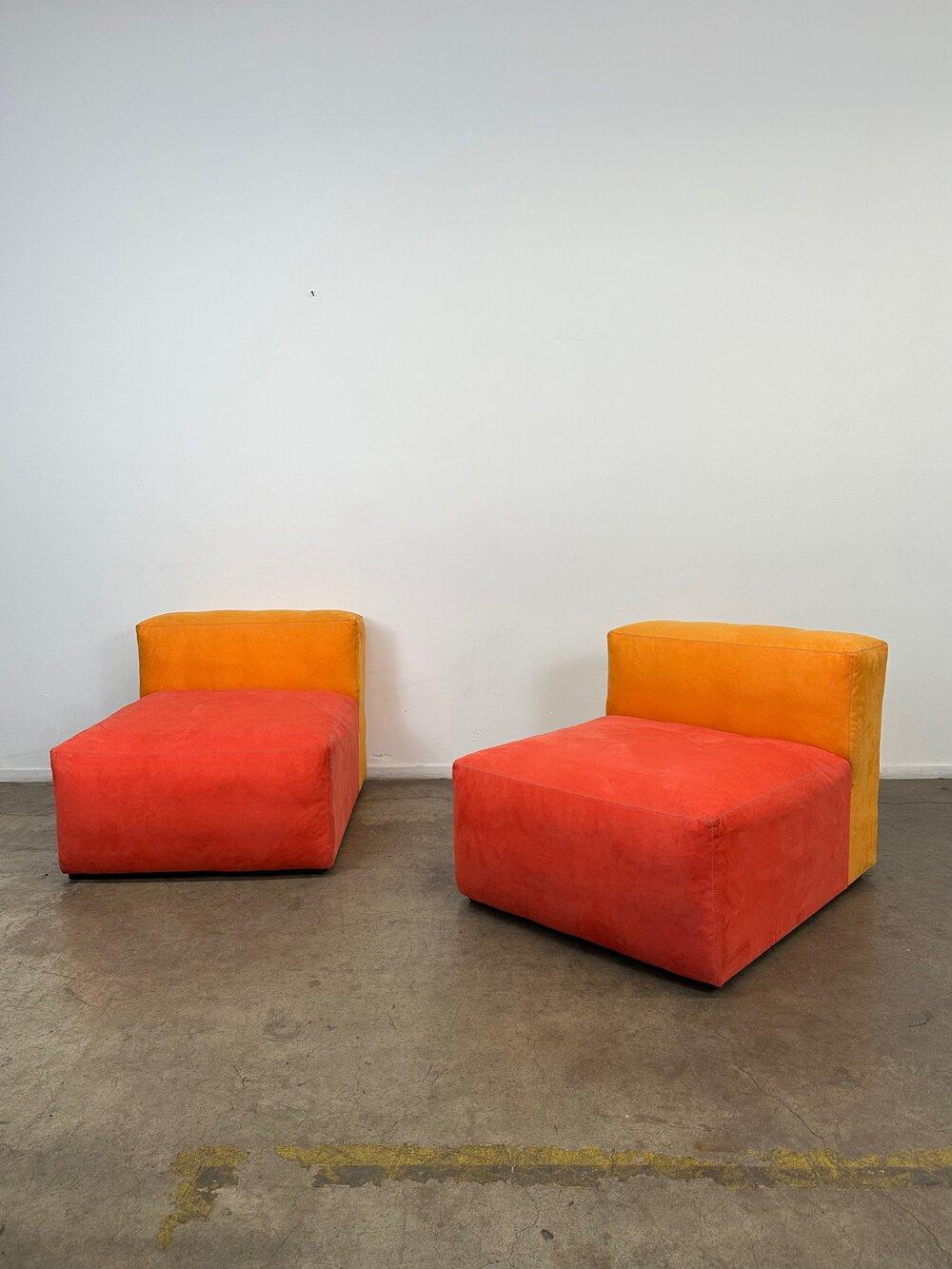 American Hay Mags Soft Modular Sofa, Goldenrod / Orange, Middle