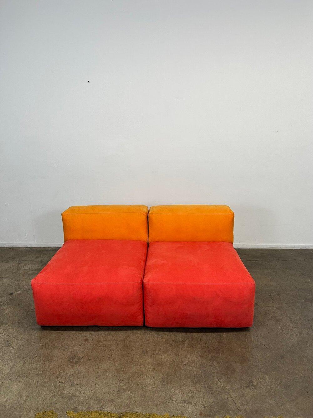 Fabric Hay Mags Soft Modular Sofa, Goldenrod / Orange, Middle