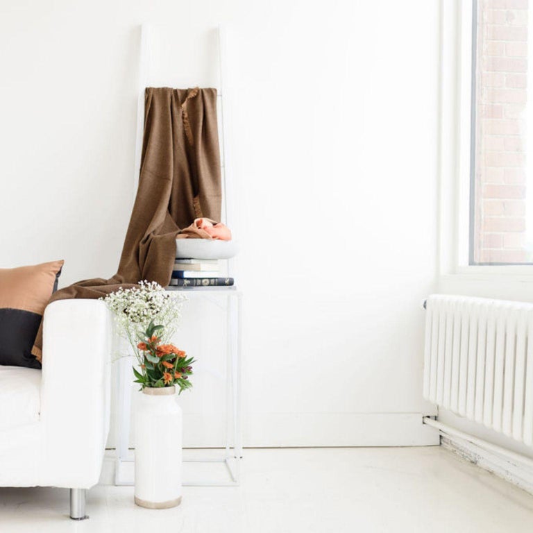 Hay, Warm Brown Shade King Size Bedspread / Coverlet Handwoven in Soft