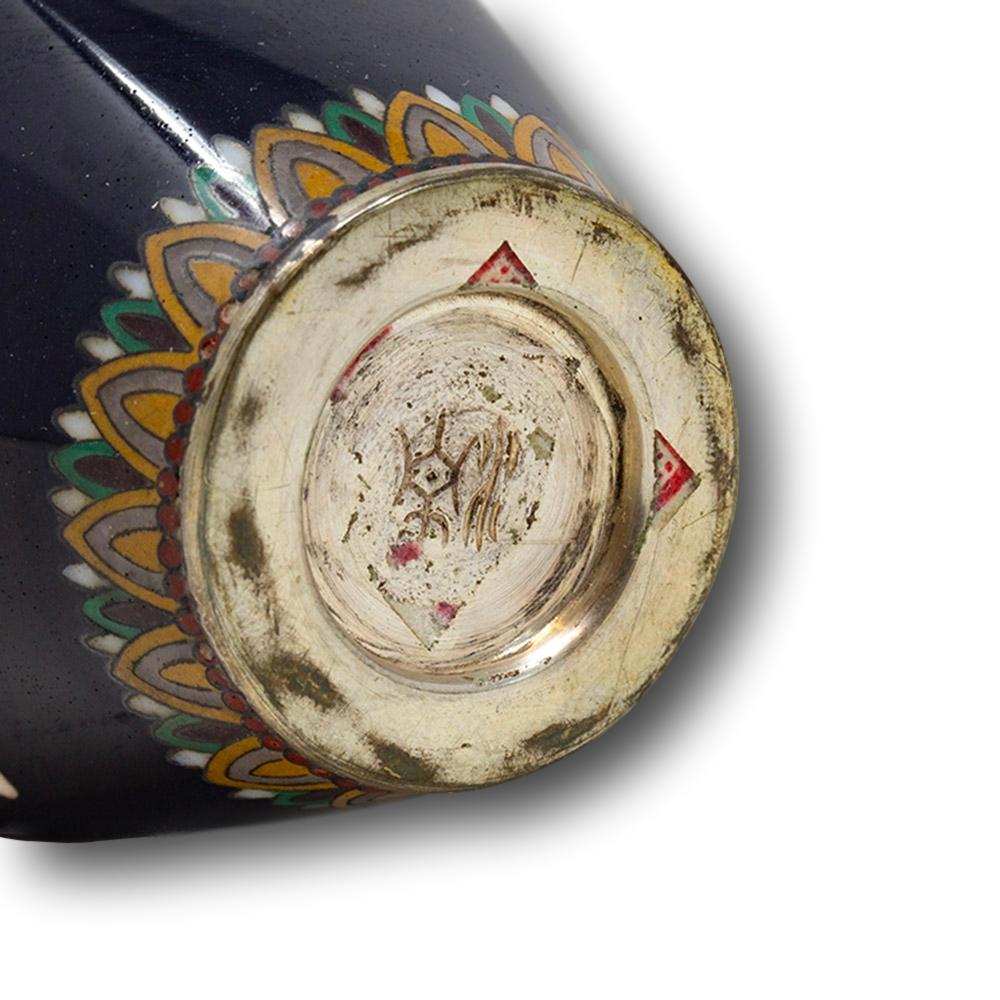 Hayashi School Cloisonné Vase Pair, Meiji Period with Tomobako For Sale 6