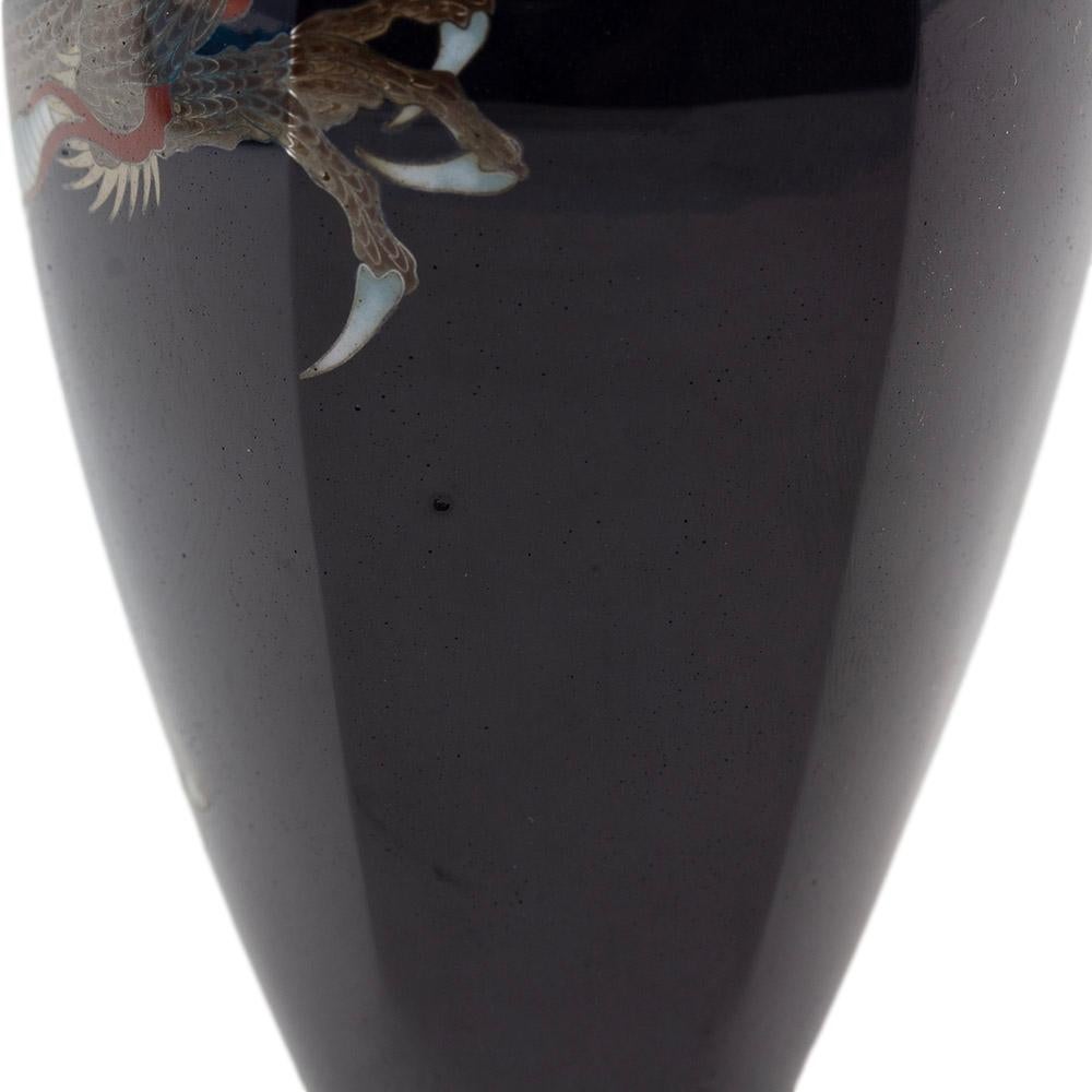 Hayashi School Cloisonné Vase Pair, Meiji Period with Tomobako For Sale 9