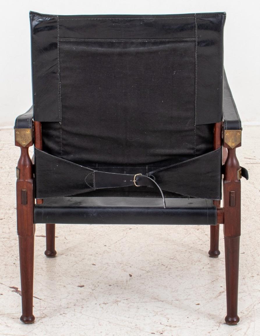 Leather Hayat & Brothers Pakistani Safari Chair, 1960s