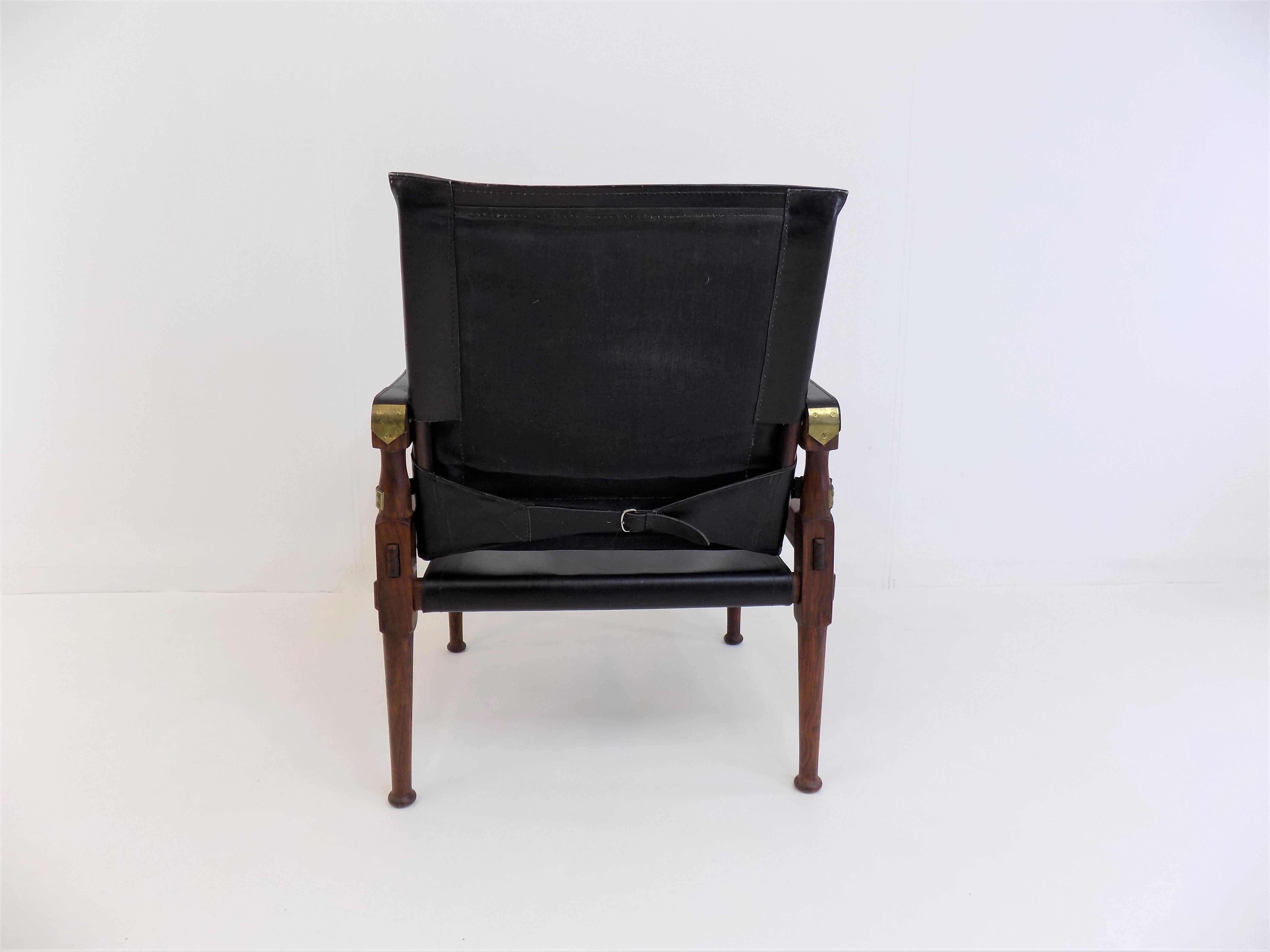 Mid-20th Century Hayat Brothers Roorkee Campaign Safari Chair