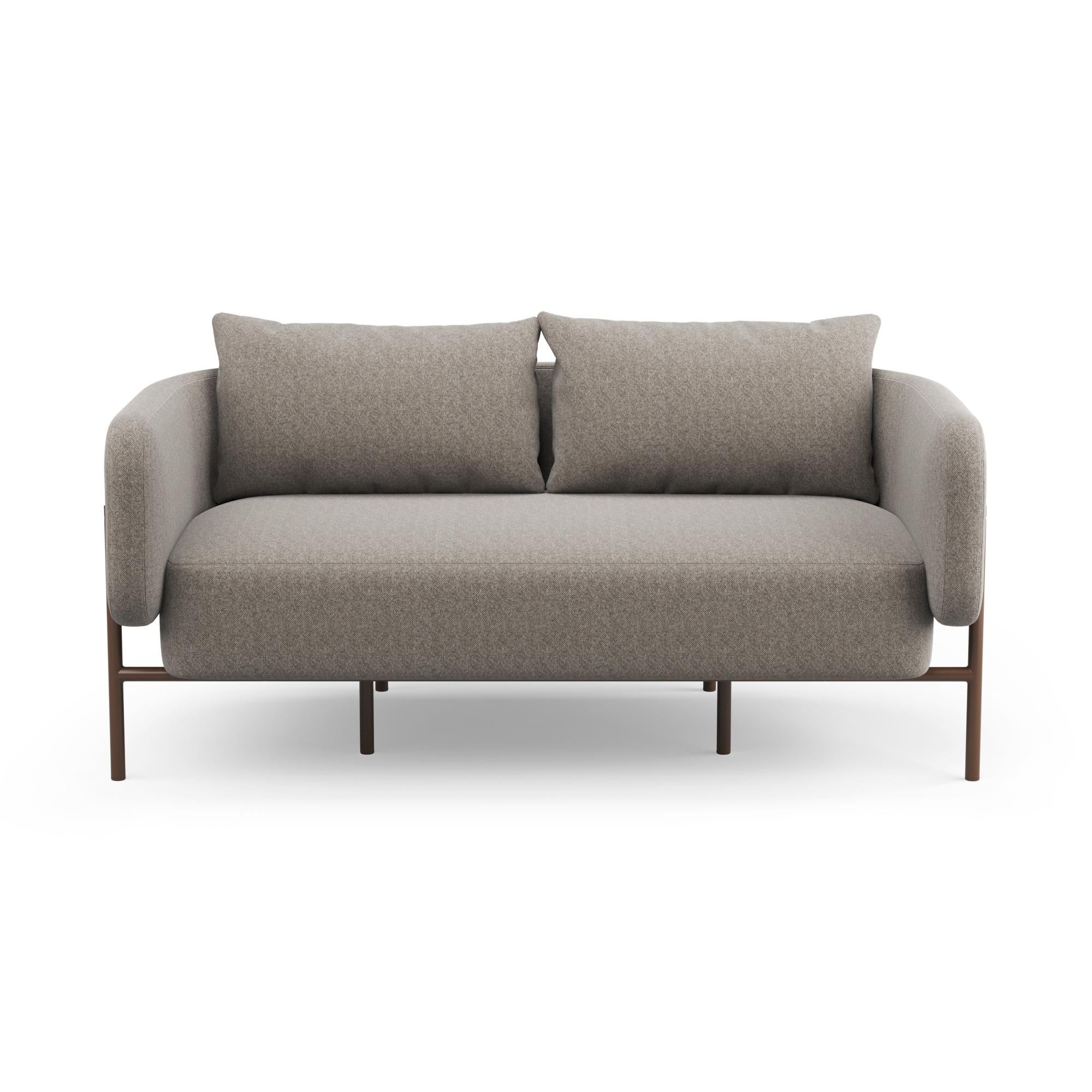 Modern Hayche Abrazo 2 Seater Sofa - Brown, UK, Made to Order For Sale