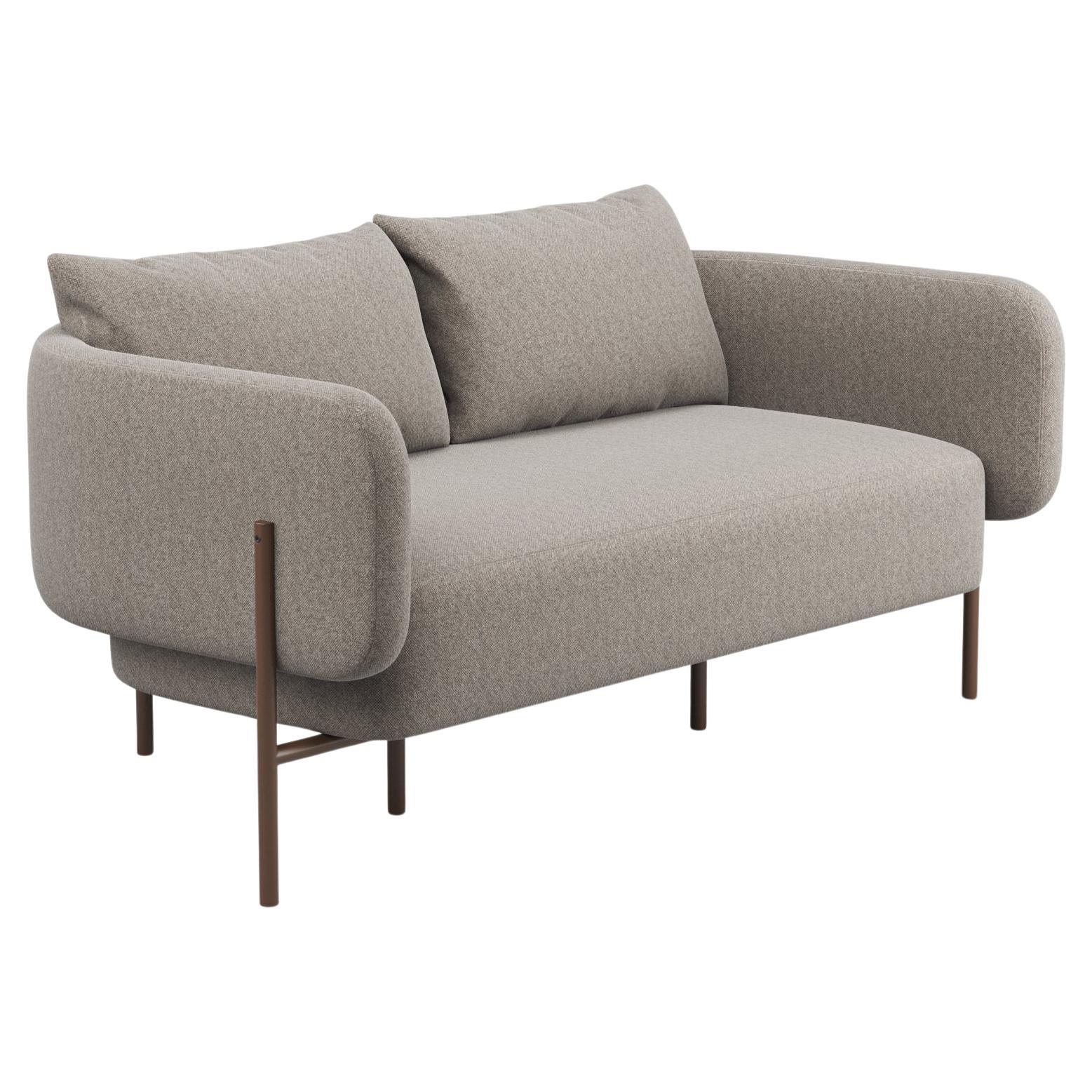 Hayche Abrazo 2 Seater Sofa - Brown, UK, Made to Order For Sale