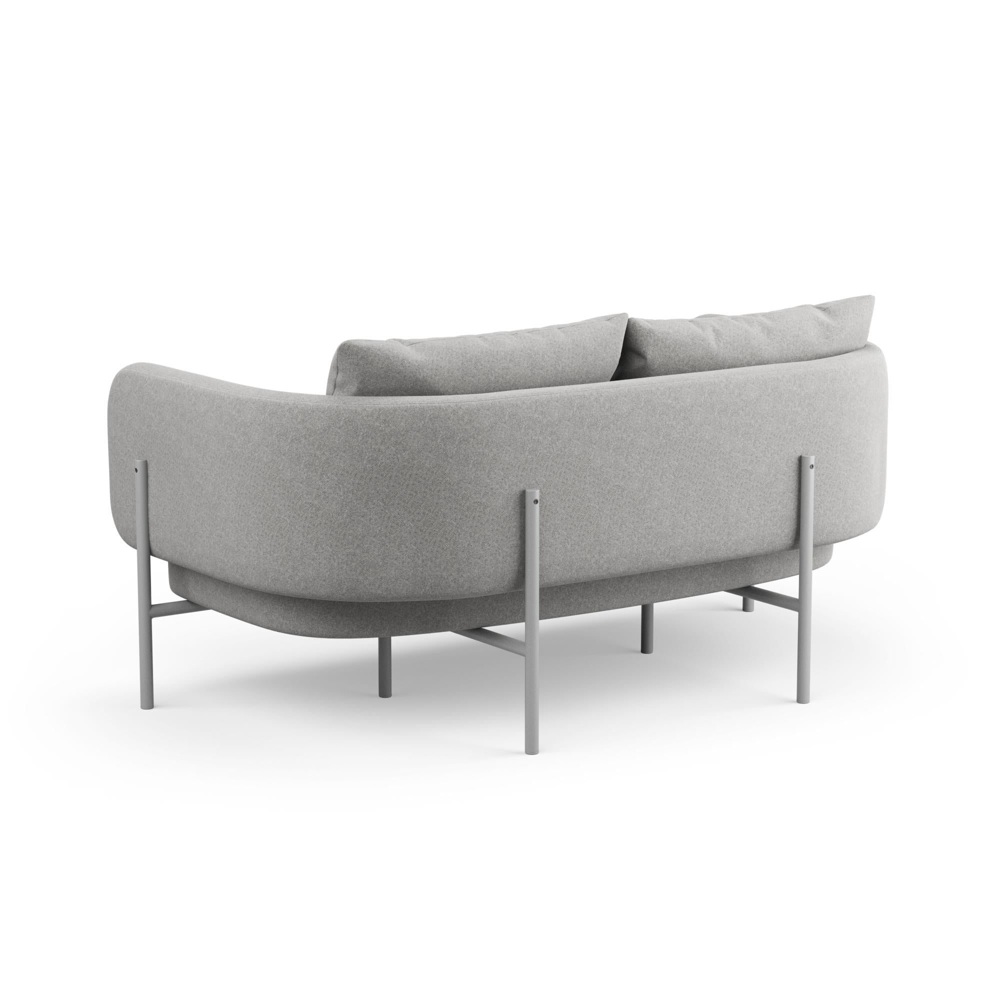 European Hayche Abrazo 2 Seater Sofa - Grey, UK, Made to Order For Sale