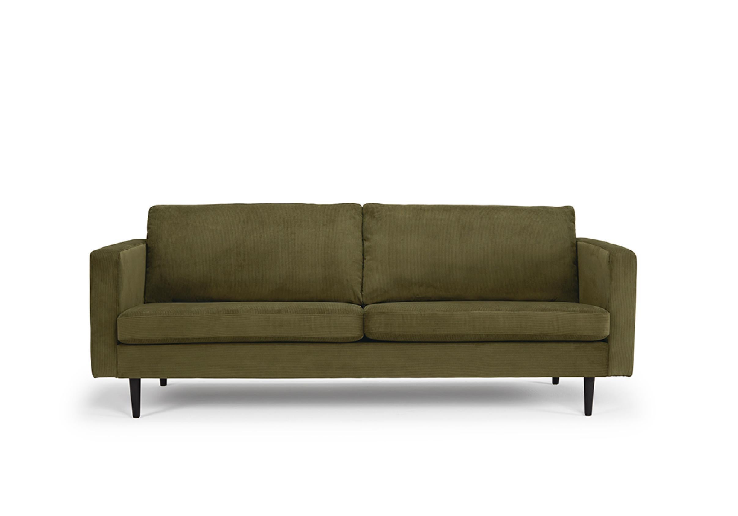 Modern Hayche Clasico 3 Seater Sofa - Green Velvet, UK, Made to Order For Sale