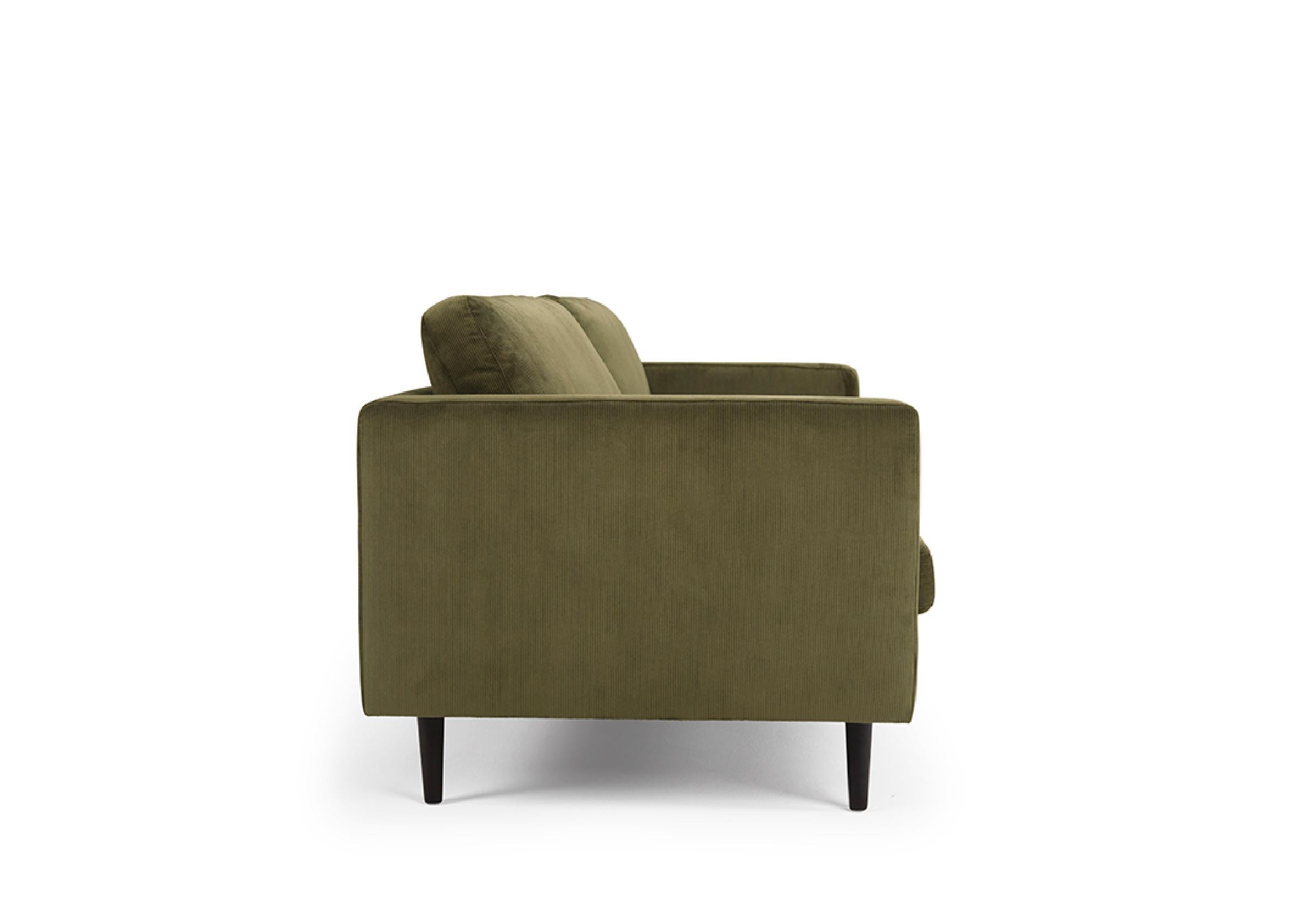 European Hayche Clasico 3 Seater Sofa - Green Velvet, UK, Made to Order For Sale