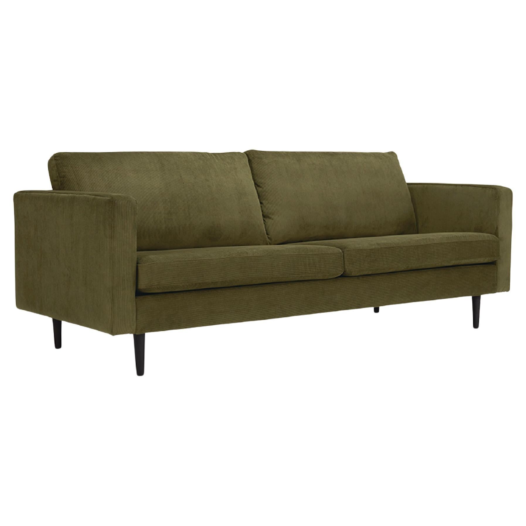 Hayche Clasico 3 Seater Sofa - Green Velvet, UK, Made to Order For Sale