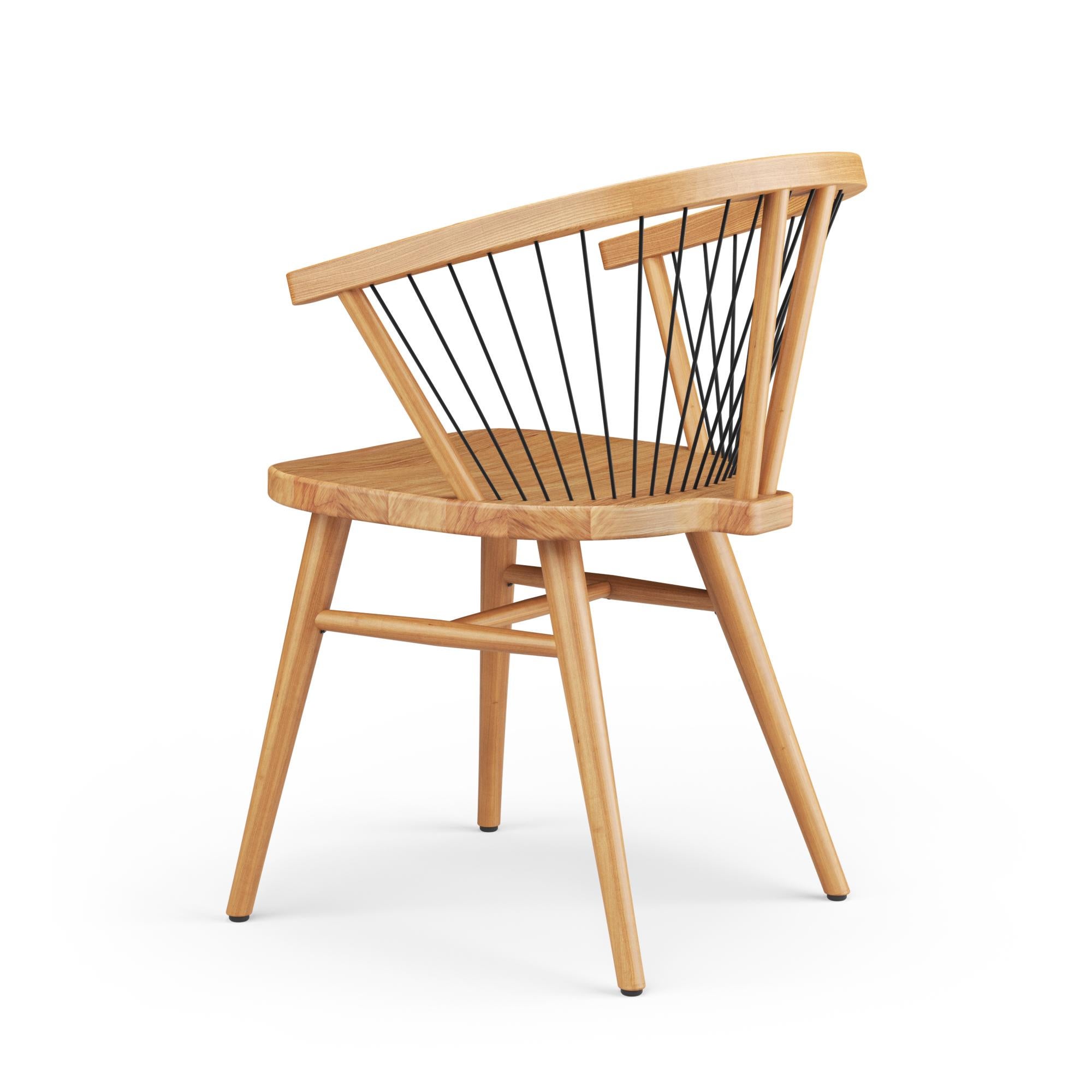 Mexican Hayche Cuerdas Rounded chair, Oak & Black, UK, Made To Order For Sale