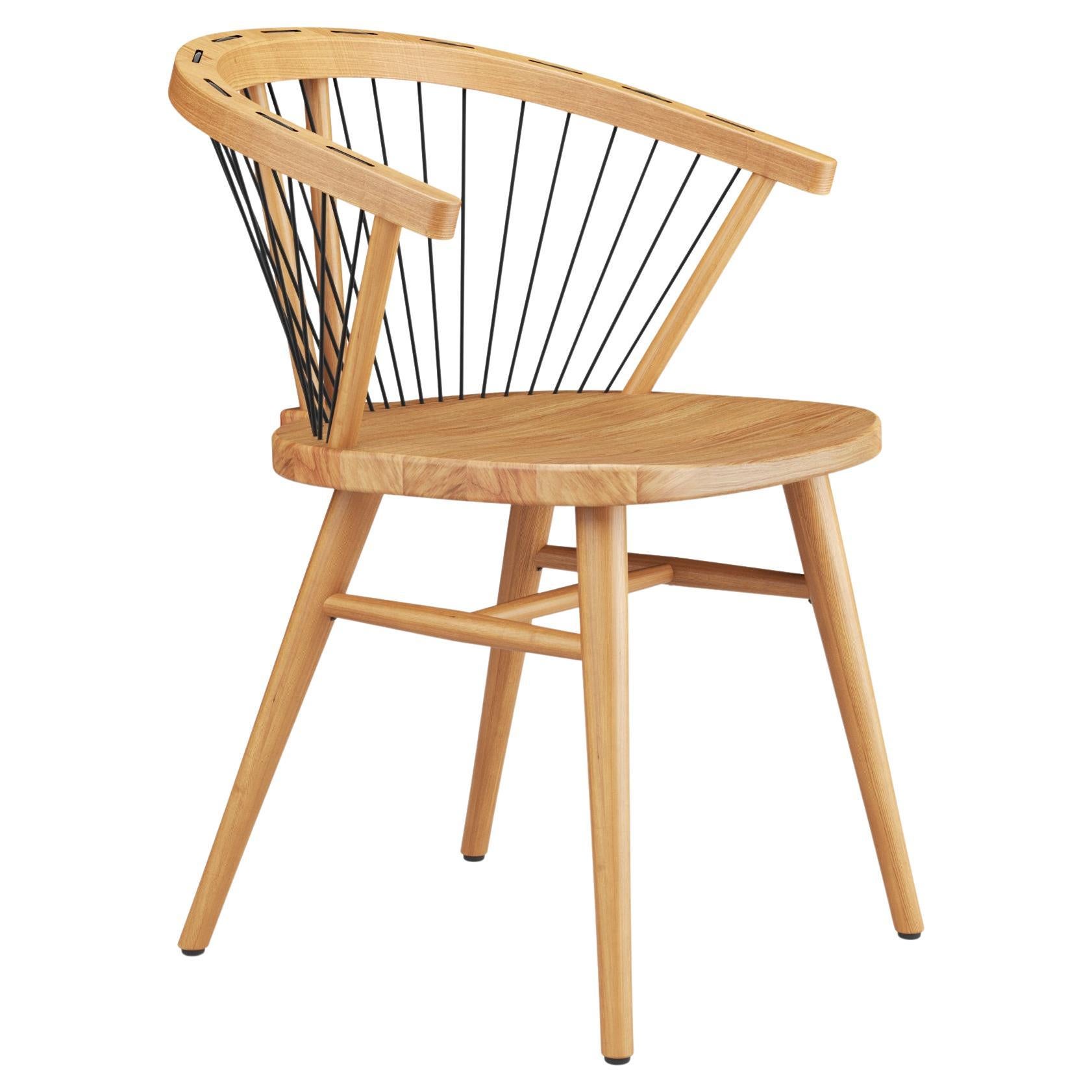 Hayche Cuerdas Rounded chair, Oak & Black, UK, Made To Order For Sale