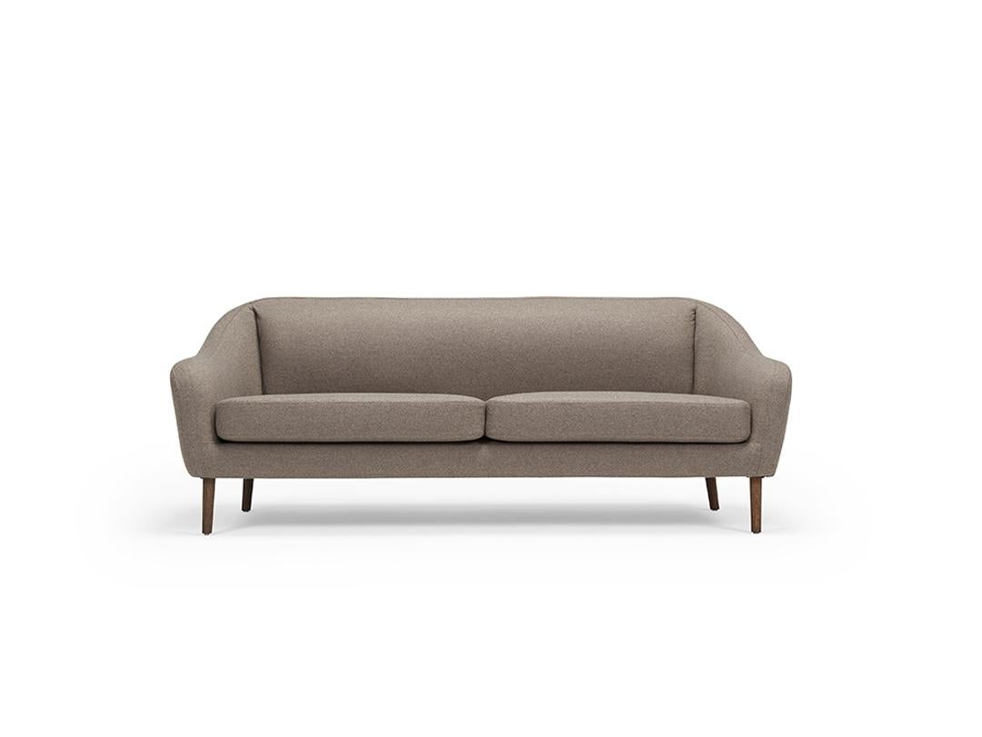 Modern Hayche Curva 2.5 Seater Sofa - Brown, UK, Made to Order For Sale