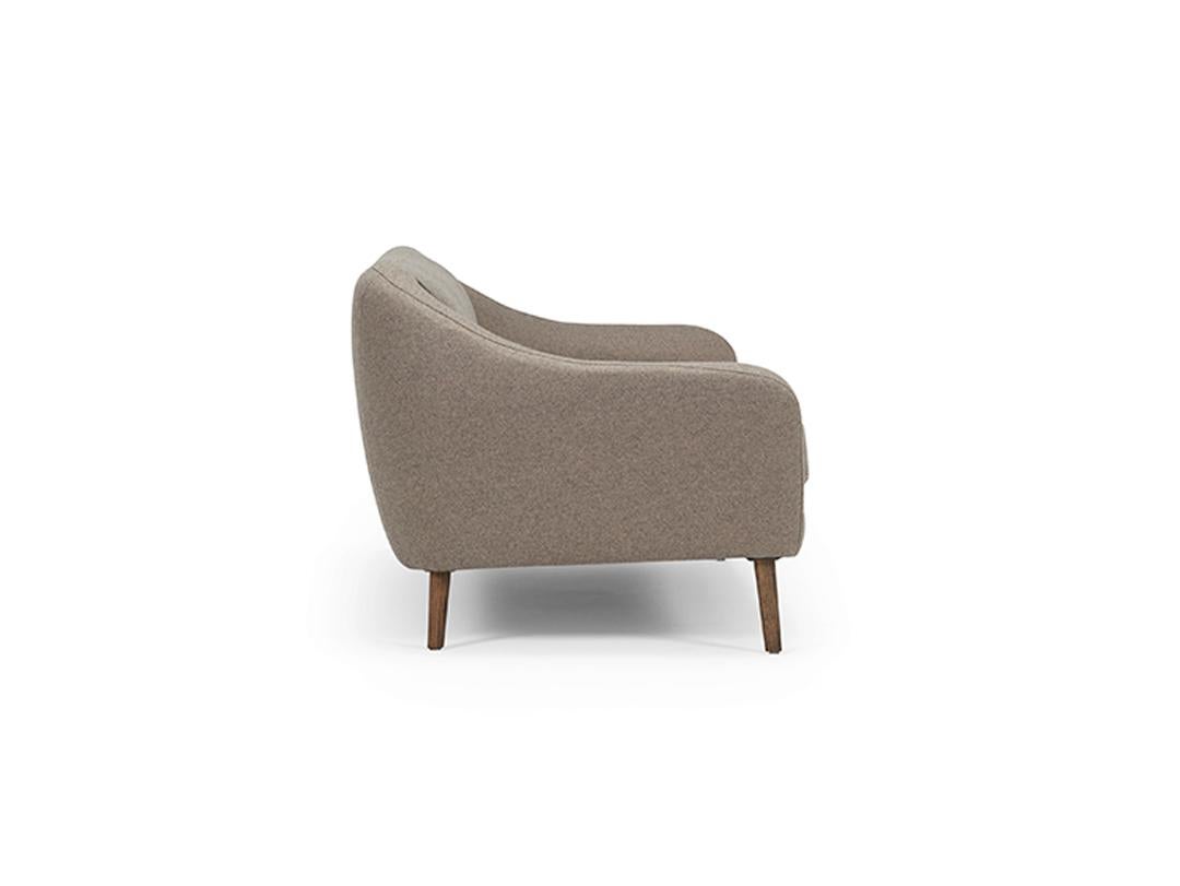 European Hayche Curva 2.5 Seater Sofa - Brown, UK, Made to Order For Sale