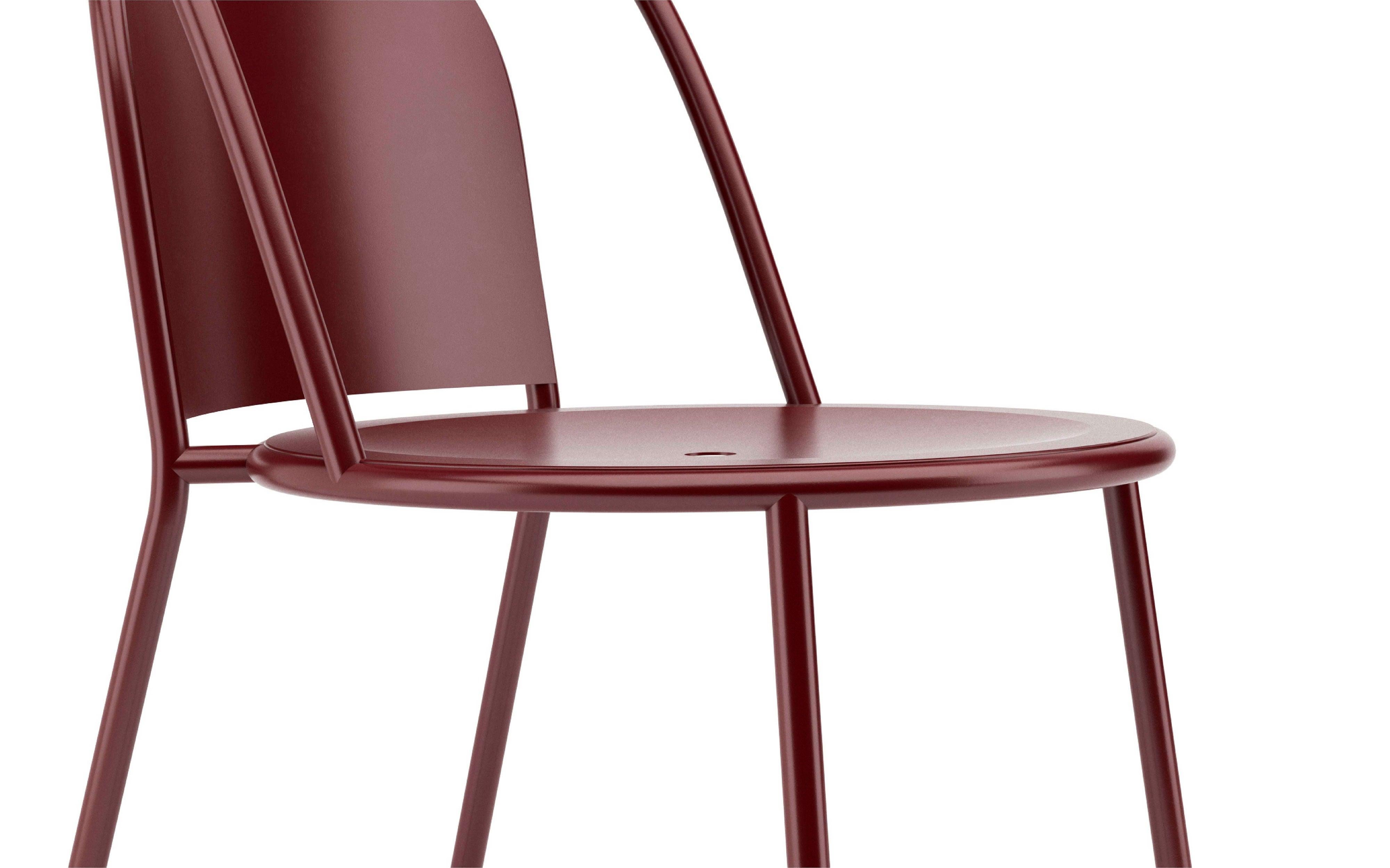 Metalwork Hayche Dune Chair, Red Powder Coated Steel Frame, UK, Made to Order For Sale