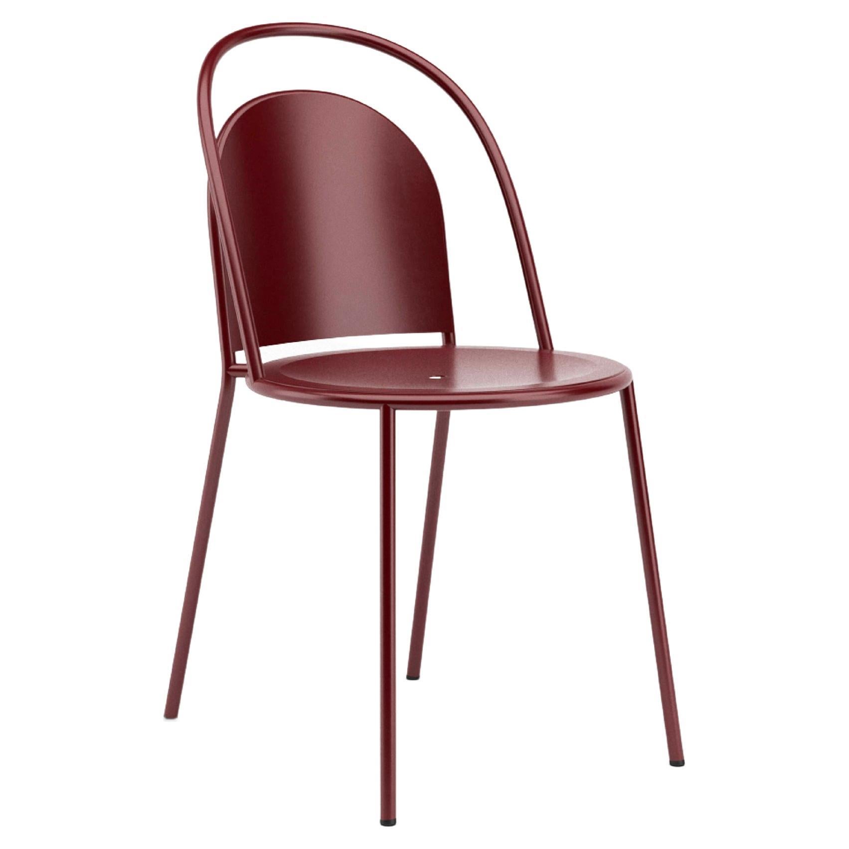 Chaise Hayche Dune, cadre en acier revêtu de poudre rouge, Royaume-Uni, fabriquée sur commande